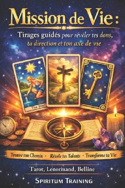 Mission de Vie: Tirages guidés pour révéler tes dons, ta direction et ton axe de vie by Spiritum Training