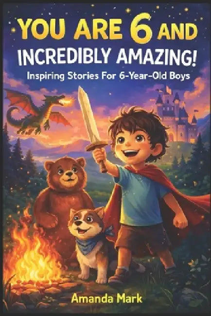 YOU ARE 6 AND INCREDIBLY AMAZING! Inspiring Stories For 6-Year-Old Boys: 15 Motivating Tales About Bravery, Self-Confidence, Friendships and Adventure by Amanda Mark