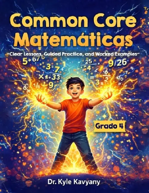Matemáticas Common Core Grado 4: "Lecciones Claras, Práctica Guiada y Ejemplos Resueltos" by Kyle Kavyany