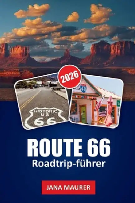 Route 66 Roadtrip- Führer 2026: Von Chicago bis zum Pazifik ein genauerer Blick auf die Orte, Menschen und Straßen, die eine Nation prägten by Jana Maurer