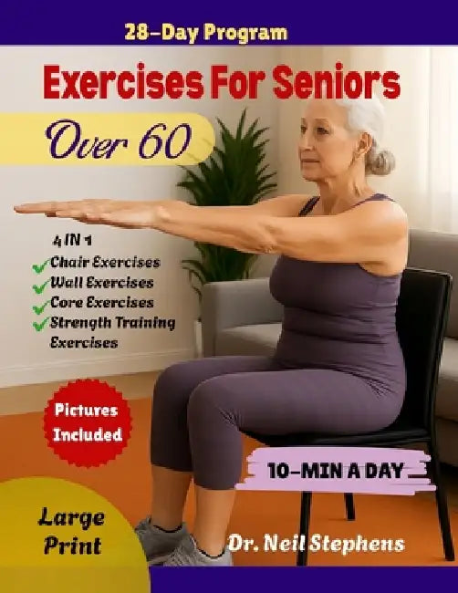 Exercises For Seniors Over 60: Simple 10-Minute Home Workouts to Improve Strength, Balance, Mobility, Heart Health and Active Aging by Neil Stephens