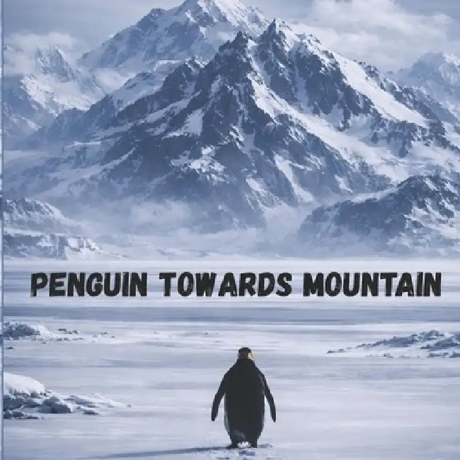 Penguin Towards Mountain by Comfy Cozy Book