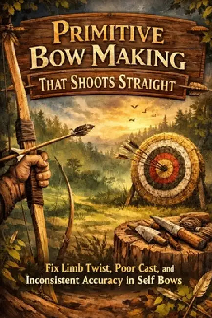 Primitive Bow Making That Shoots Straight: Fix Limb Twist, Poor Cast, and Inconsistent Accuracy in Self Bows by J. Rhea