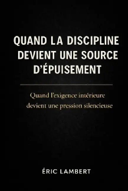 Quand la discipline devient une source d'épuisement: Quand l'exigence intérieure devient une pression silencieuse by Eric Lambert