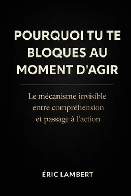 Pourquoi tu te bloques au moment d'agir: Le mécanisme invisible entre compréhension et passage à l'action by Eric Lambert