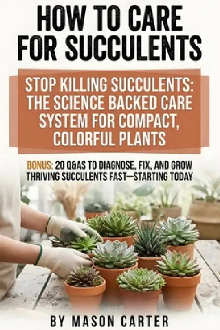 How to Care For Succulents: Light and soak-and-dry watering, soil ratios, propagation checklists, and cactus and succulents care fixes for rot, pests, by Mason Carter