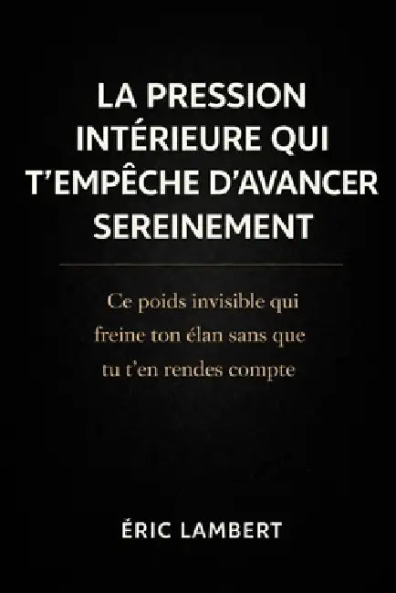 La pression intérieure qui t'empêche d'avancer sereinement: Ce poids invisible qui freine ton élan sans que tu t'en rendes compte by Eric Lambert