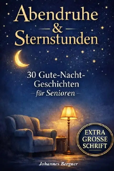 Abendruhe & Sternstunden: 30 Gute-Nacht-Geschichten für Senioren: Beruhigende Einschlafgeschichten zum Vorlesen & Wohlfühlen in extra großer Schrift - by Johannes Bergner