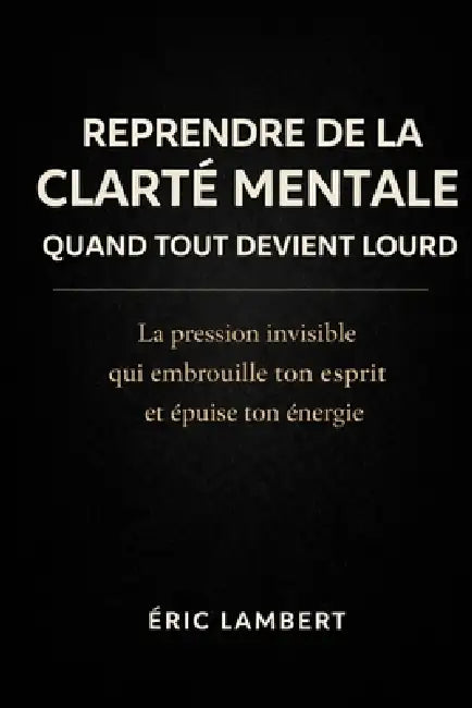 Reprendre de la clarté mentale quand tout devient lourd: La pression invisible qui embrouille ton esprit et épuise ton énergie by Eric Lambert