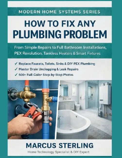 How to Fix Any Plumbing Problem: From Simple Repairs to Full Bathroom Installations, PEX Revolution, Tankless Heaters & Smart Fixtures by Marcus Sterling