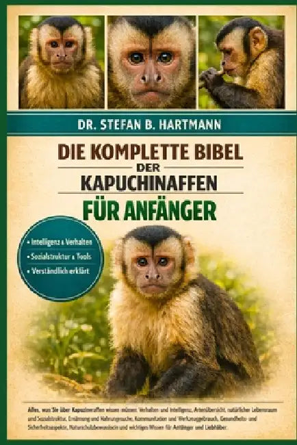 Die Komplette Bibel Der Kapuchinaffen Für Anfänger: Alles, was Sie über Kapuzineraffen wissen müssen: Verhalten und Intelligenz, Artenübersicht, natür by Stefan B. Hartmann