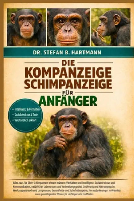 Die Kompanzeige Schimpanzeige Für Anfänger: Alles, was Sie über Schimpansen wissen müssen: Verhalten und Intelligenz, Sozialstruktur und Kommunikation by Stefan B. Hartmann