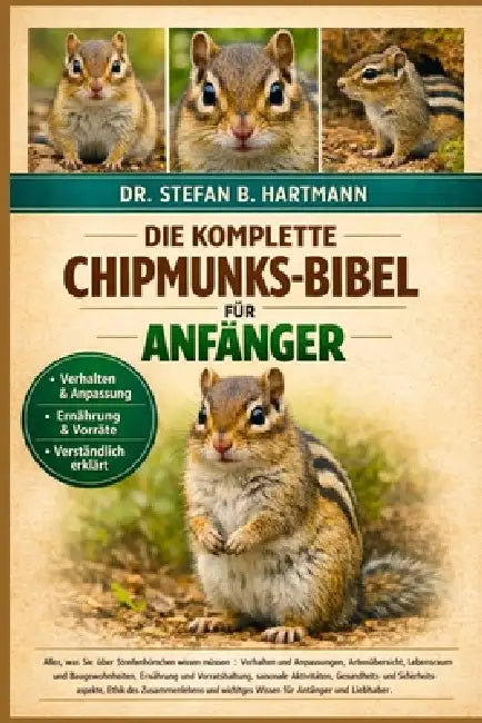 Die Komplette Chipmunks-Bibel Für Anfänger: Alles, was Sie über Streifenhörnchen wissen müssen: Verhalten und Anpassungen, Artenübersicht, Lebensraum. by Stefan B. Hartmann