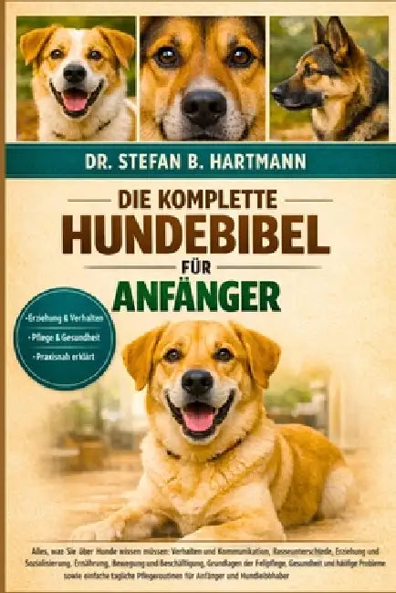 Die Komplette Hundebibel Für Anfänger: Alles, was Sie über Hunde wissen müssen: Verhalten und Kommunikation, Rasseunterschiede....häufige Probleme sow by Stefan B. Hartmann