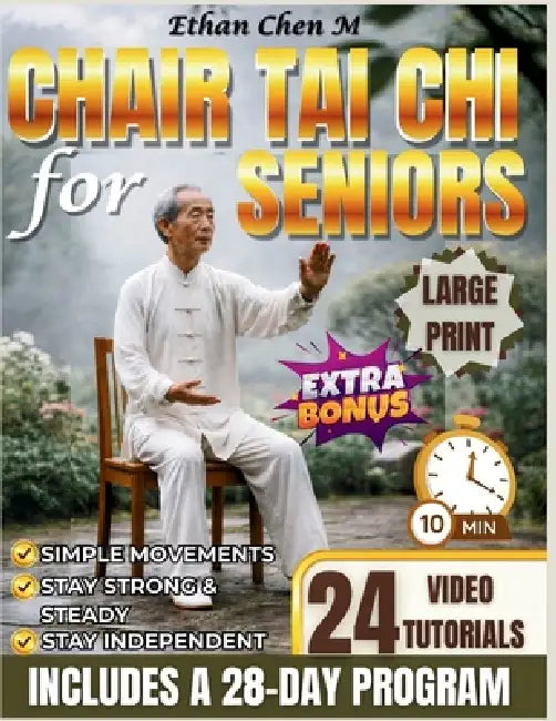 Chair Tai Chi for Seniors: Simple Daily Movements to Stay Strong, Steady, and Independent with Illustrations & Videos by Ethan Chen M.