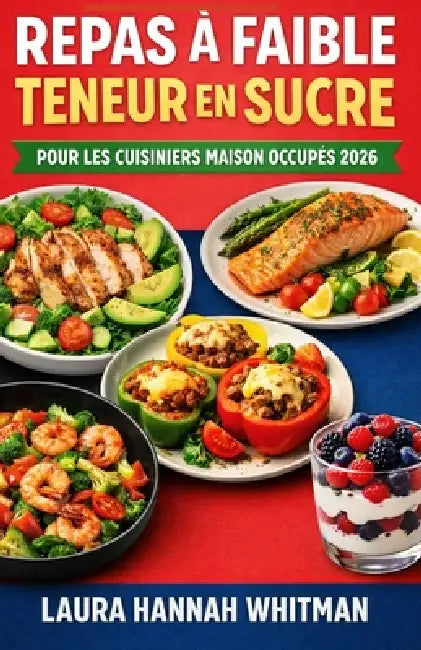 Repas À Faible Teneur En Sucre Pour Les Cuisiniers Maison Occupés 2026: Cuisine simple et pauvre en sucre pour tous les jours. Des recettes maison pra by Laura Hannah Whitman
