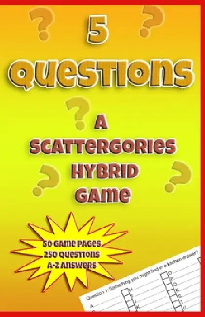 5 Questions: A Scattergories hybrid game by Cliffcographics 