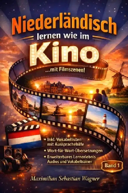 Niederländisch lernen wie im Kino ...mit Filmszenen: + IPA Aussprachehilfe + Wort-für-Wortübersetzungen + Erweiterbare Lernmethoden (Band 1) by Maximilian Sebastian Wagner