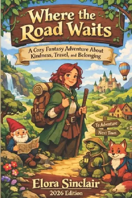 Where the Road Waits: A Cozy Fantasy Adventure About Kindness, Travel, and Belonging by Elora Sinclair