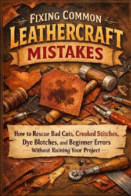 Fixing Common Leathercraft Mistakes: How to Rescue Bad Cuts, Crooked Stitches, Dye Blotches, and Beginner Errors Without Ruining Your Project by J. Rhea