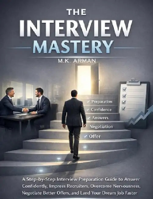 The Interview Mastery: A Step-by-Step Interview Preparation Guide to Answer Confidently, Impress Recruiters, Overcome Nervousness, Negotiate Better Of by M. K. Arman