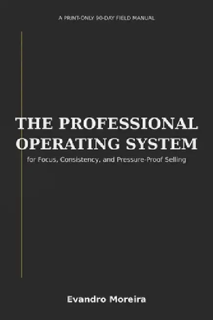 The Professional Operating System: A Print-Only 90-Day Field Manual for Focus, Consistency, and Pressure-Proof Selling by Evandro Moreira