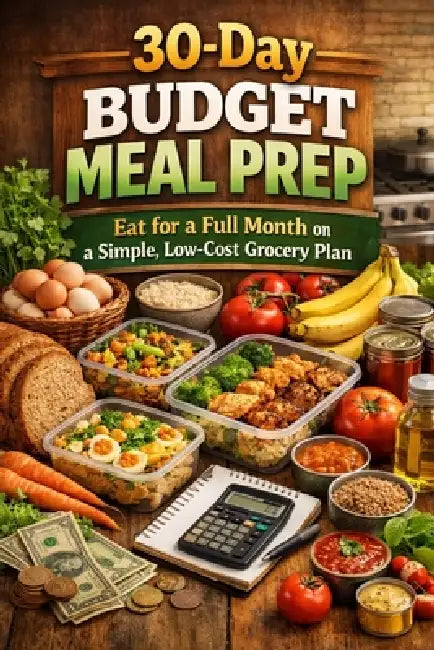 30-Day Budget Meal Prep: Eat for a Full Month on a Simple, Low-Cost Grocery Plan by J. Rhea