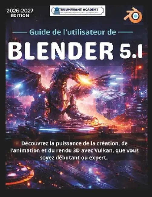 Guide de l'utilisateur de Blender 5.1: Découvrez la puissance de la création, de l'animation et du rendu 3D avec Vulkan, que vous soyez débutant ou ex by Triumphant Academy