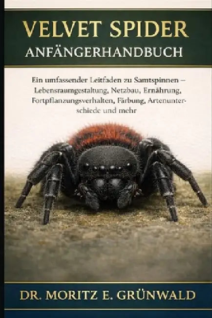 Velvet Spider Anfängerhandbuch: Ein umfassender Leitfaden zu Samtspinnen - Lebensraumgestaltung, Netzbau, Ernährung, Fortpflanzungsverhalten, Färbung, by Moritz E. Grünwald