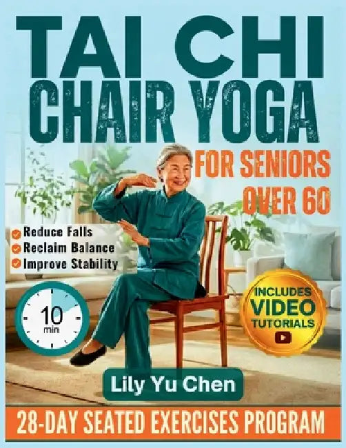 Tai Chi Chair Yoga for Seniors over 60: A 28-Day Seated Exercises Program for Beginners to Improve Balance, Boost Flexibility, Reduce Falls, and Regai by Lily Yu Chen