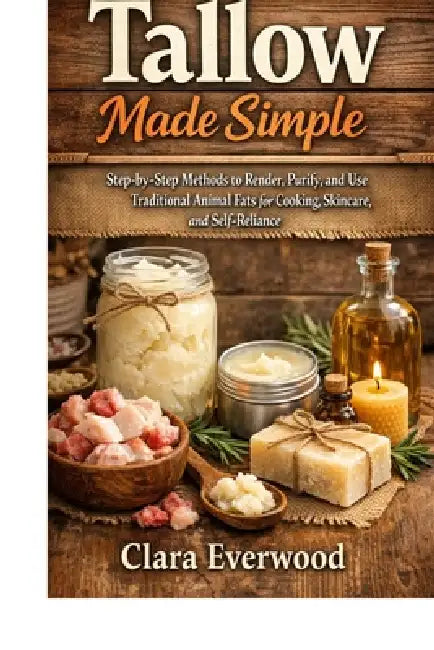 Tallow Made Simple: Step-by-Step Methods to Render, Purify, and Use Traditional Animal Fats for Cooking, Skincare, and Self-Reliance by Clara Everwood
