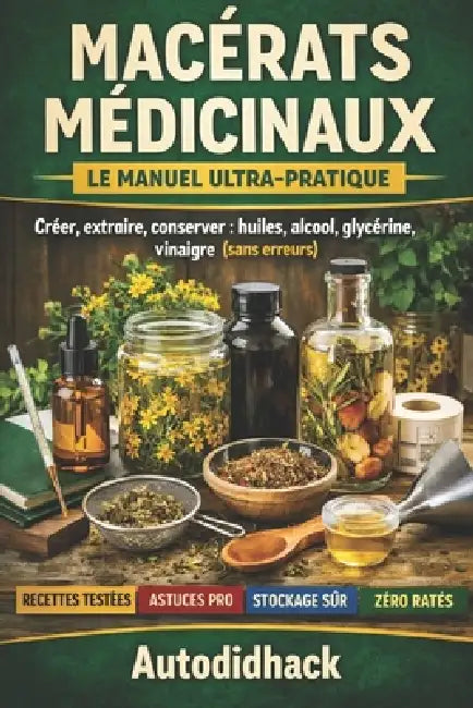 Macérats Médicinaux - Le Manuel Ultra-Pratique: Créer, extraire, conserver: huiles, alcool, glycérine, vinaigre (sans erreurs) by Autodidhack Filipandco
