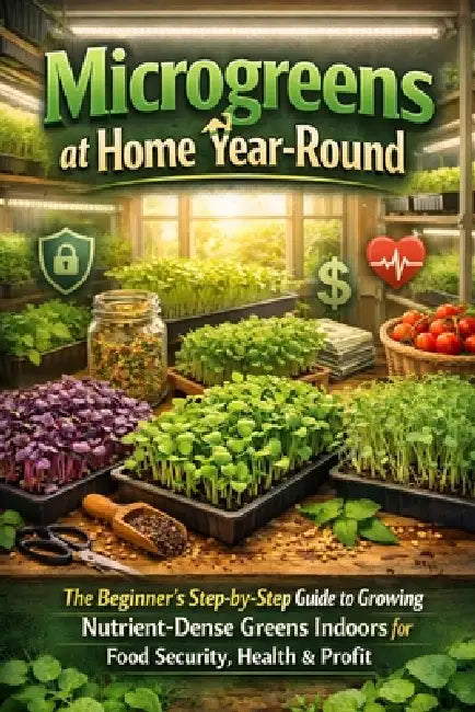 Microgreens at Home Year-Round: The Beginner's Step-by-Step Guide to Growing Nutrient-Dense Greens Indoors for Food Security, Health & Profit by April Fox