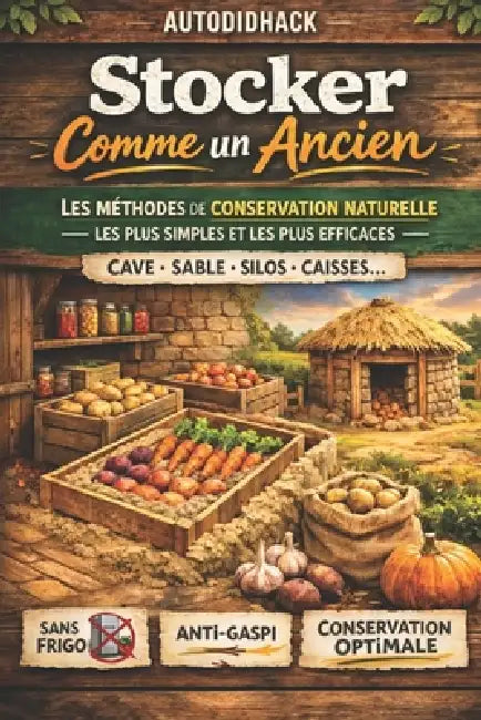 Stocker Comme un Ancien: Les méthodes de conservation naturelle les plus simples et les plus efficaces (cave, sable, silos, caisses...) by Autodidhack Filipandco