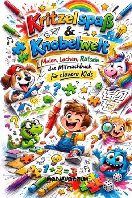 Kritzelspaß & Knobelwelt: Malen, Lachen, Rätseln - das Mitmachbuch für clevere Kids by Mediaversum Hamburg(r)