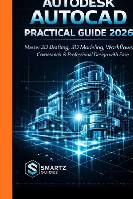 Autodesk AutoCAD Practical Guide 2026: Master 2D Drafting, 3D Modeling, Workflows, Commands & Professional Design with Ease. by Smartz Guidez