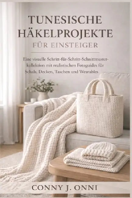 Tunesische Häkelprojekte Für Einsteiger: Eine visuelle Schritt-für-Schritt-Schnittmusterkollektion mit realistischen Fotoguides für Schals, Decken, Ta by Conny J. Onni