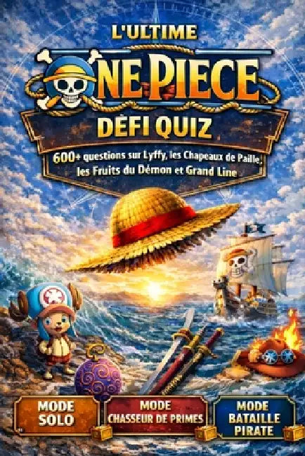 Le Défi Ultime de Quiz One Piece: 600+ questions sur Luffy, les Chapeaux de Paille, les Fruits du Démon et Grand Line - 3 modes de jeu: Solo, Chasseur by Pra K