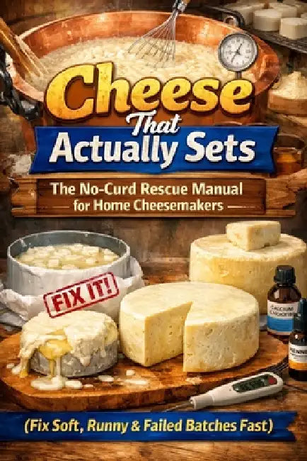 Cheese That Actually Sets: The No-Curd Rescue Manual for Home Cheesemakers (Fix Soft, Runny & Failed Batches Fast) by J. Rhea