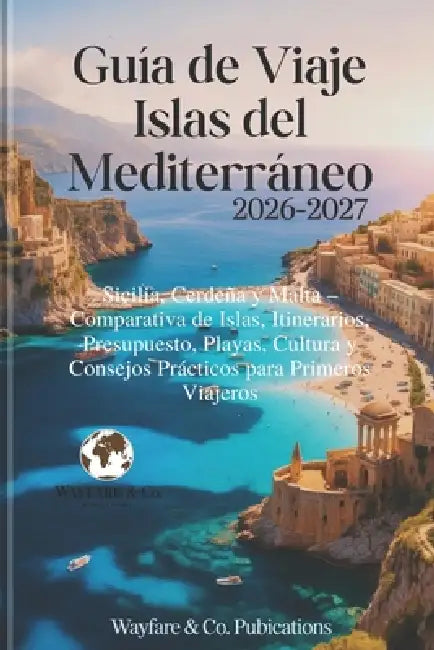 Guía de Viaje Islas del Mediterráneo 2026-2027: Sicilia, Cerdeña y Malta - Comparativa de Islas, Itinerarios, Presupuesto, Playas, Cultura y Consejos by Wayfare And Co Publications