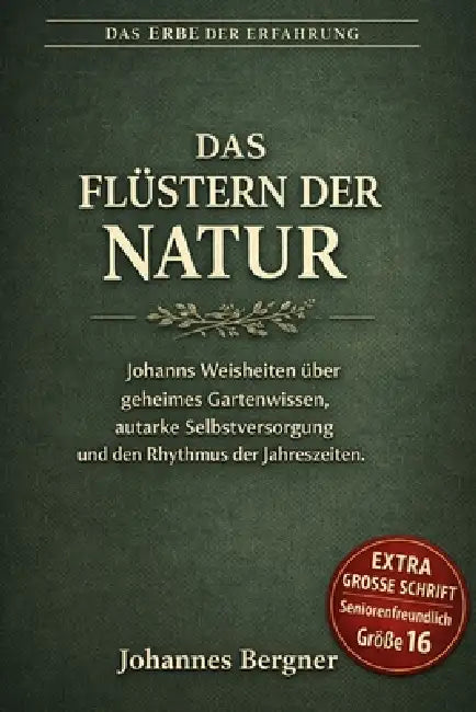Das Flüstern der Natur: Johanns Weisheiten über geheimes Gartenwissen, autarke Selbstversorgung und den Rhythmus der Jahreszeiten. (Große Schrift / Gr by Johannes Bergner