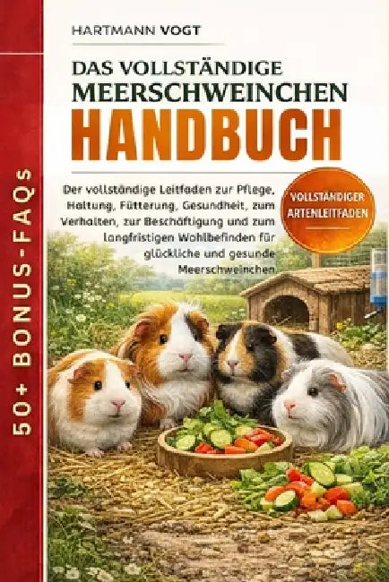 Das Vollständige Meerschweinchen-Handbuch: Der vollständige Leitfaden zur Pflege, Haltung, Fütterung, Gesundheit, zum Verhalten, zur Beschäftigung und by Hartmann Vogt