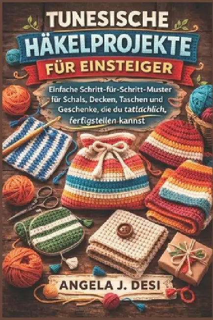 Tunesische Häkelprojekte Für Einsteiger: Einfache Schritt-für-Schritt-Muster für Schals, Decken, Taschen und Geschenke, die du tatsächlich fertigstell by Angela J. Desi