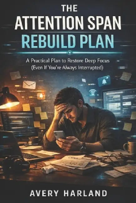 The Attention Span Rebuild Plan: A Practical Plan to Restore Deep Focus (Even If You're Always Interrupted) by Avery Harland
