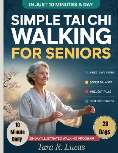 Simple Tai Chi Walking for Seniors: A Gentle 28-Day Illustrated Walking Program for Seniors with Knee-Safe, Step-by-Step 10-Minute Daily Routines to B by Tara R. Lucas