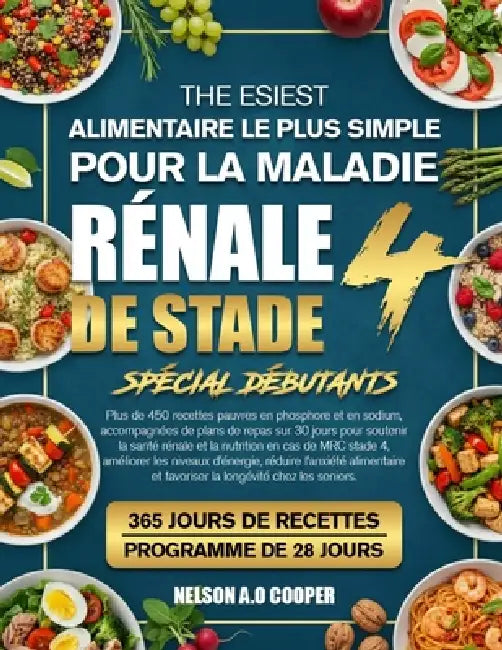 Le Guide Alimentaire Le Plus Simple Pour La Maladie Rénale de Stade 4 Spécial Débutants: Plus de 450 recettes pauvres en phosphore et en sodium, accom by Nelson A. O. Cooper