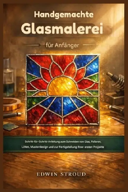 Handgefertigte Buntglasfenster für Anfänger: Schritt-für-Schritt-Anleitungen zum Schneiden von Glas, Folieren, Löten, Musterdesign und zur Fertigstell by Edwin Stroud