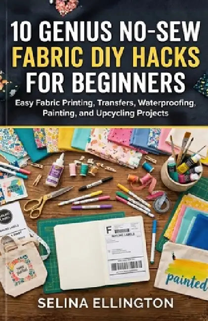 10 Genius No-Sew Fabric DIY Hacks For Beginners: Easy No-Sew Fabric Hacks for Printing, Transferring, Waterproofing, Painting, and Upcycling Projects by Selina Ellington