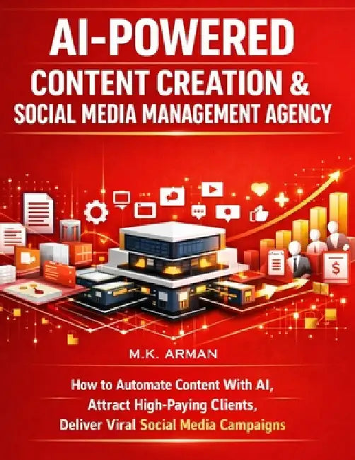 AI-Powered Content Creation & Social Media Management Agency: How to Automate Content With AI, Attract High-Paying Clients, Deliver Viral Social Media by M. K. Arman