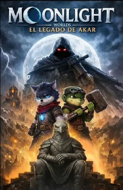 Moonlight Worlds: El legado de Akar - Una aventura de fantasía sobre amistad, coraje y lugares ocultos. by Eduardo Arbeláez